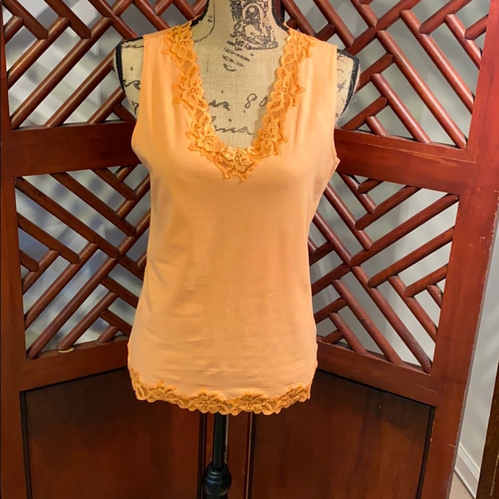 Lace edge blouse